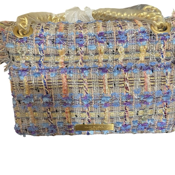 Kurt Geiger London Lilac Tweed Mini Kensington Crossbody Bag - Picture 5 of 6